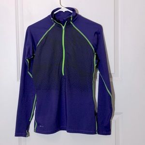 Nike Pro Purple Running Half Zip Medium